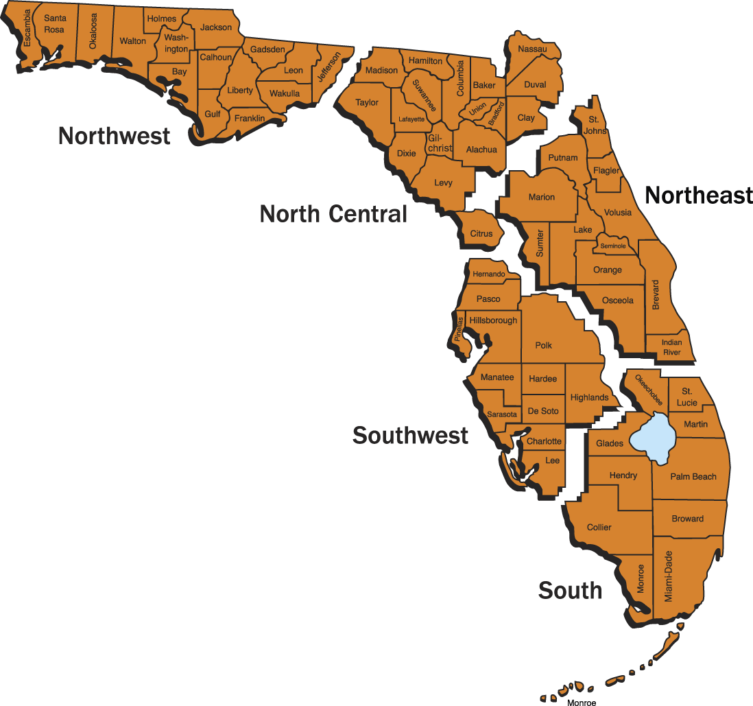 Partners By Region | Florida Youth Conservation Centers Network