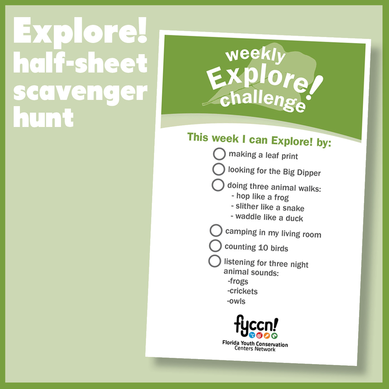 Explore! Scavenger Hunt: Wildlife Discovery